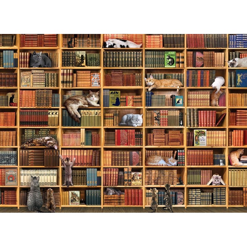 Cobblehill Puzzles 1000 pc -The Cat Library