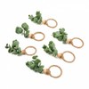 Merzio 6 Pcs Rustic Eucalyptus Napkin Rings Set, Farmhouse Boho