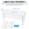 2 Pack Extra Thick White Plastic Tablecloth, 54in X 108in