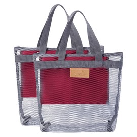 Portable Shower Caddy Mesh Shower Caddy Quick Dry Hanging Toiletries and Bathroom Organiser Bag for College Dorm, Beach, Travel or Camping (D, One Size)