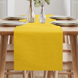 Table Runner, Waterproof Table Runner, Modern Runner Table, Table Runner, Spring Modern, Green Table Runner for Outdoor Balcony Indoor, Party Decoration (Sunflower Yellow, 40 x 180 cm)