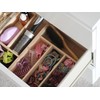Wooden Unpainted 4 Compartment Cutlery Tray Utensil Sorter Drawer |