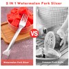 2 PCS Watermelon Cutter, Watermelon Slicer, 2-in-1 Watermelon Fork Slicer