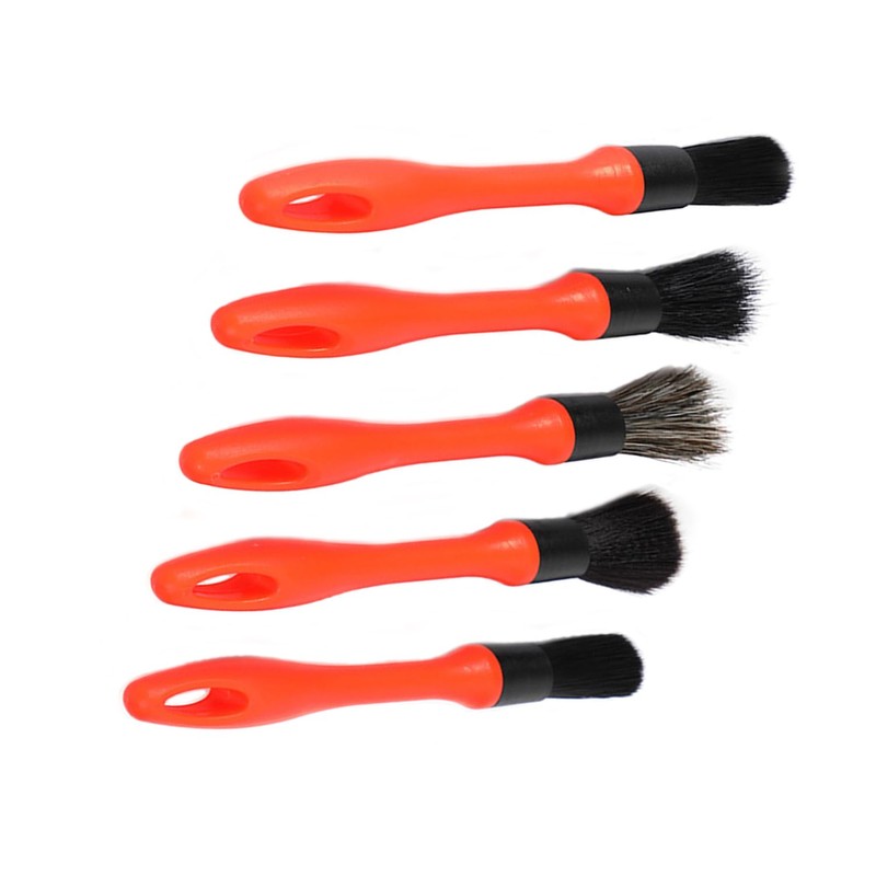 5 x Specialist Detailing Brushes for Car Cleaning Vents, Dash,