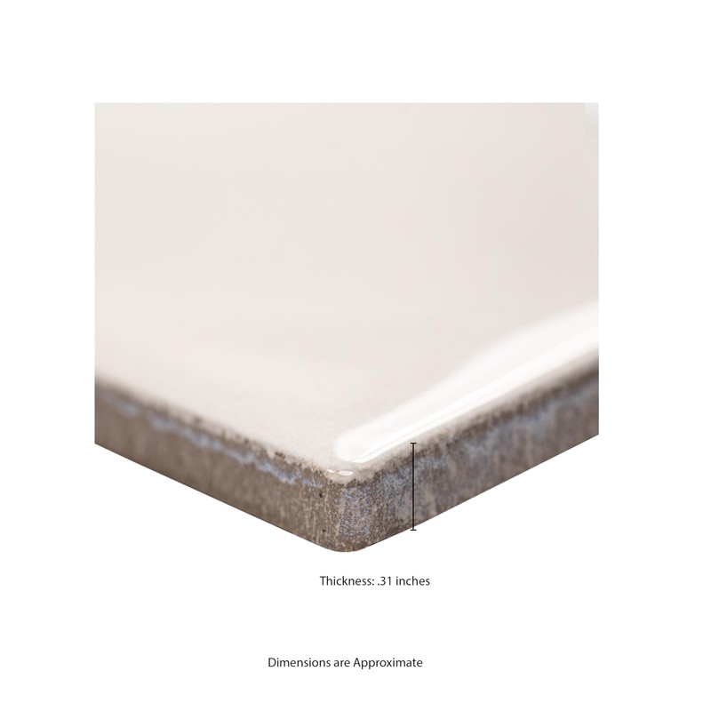 MSI Antique White 3 in. x 6 in. Handcrafted Glazed