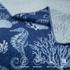LEAONME Coastal Quilt Set King Size - Lightweight Microfiber Reversible
