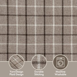 Madison Park Anaheim Cabin Plaid Curtain Window, Thermal Insulated Fleece Lining, Living Room Decor Light Blocking Drape for Bedroom, 1-Single Panel Pack, 50" x 108" Rod Pocket Brown