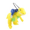 Yellow Dinosaur Inflatable Costume Half Body Model Weird Dinosaur Shape