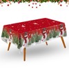 Fadcaer Christmas Table Cloth, Red Christmas Tablecloth, Christmas Table Decoration,