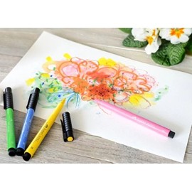 Faber-Castel Faber Castell Pitt Artist Pen Set 6 Assorted Colors for Sketching and Illustr...