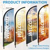 AmazingSpark 4 Pcs Thanksgiving Church Welcome Feather Flag with Scripture