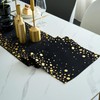 Table Runner Black and Gold 30 x 183 cm Polyester