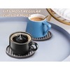 KEHOUXRE Coasters for Drinks 6 Pack Drink Coasters with Holder,Heat