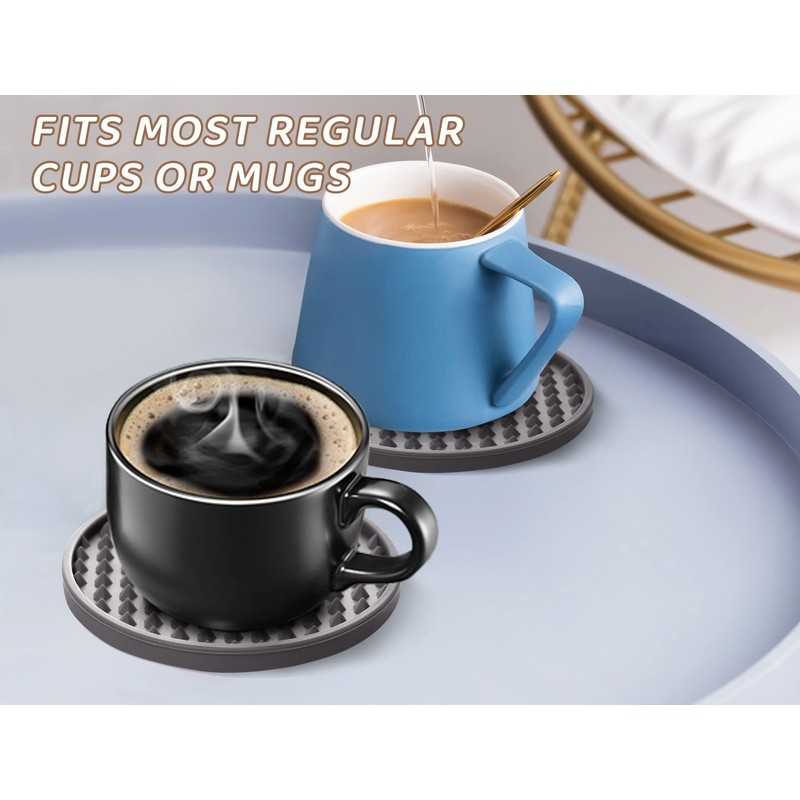 KEHOUXRE Coasters for Drinks 6 Pack Drink Coasters with Holder,Heat