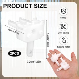 2pcs Vertical Blinds Replacement Parts, POM Material Vertical Blinds Control Wand Replacement White Vertical Blinds Repair Kit