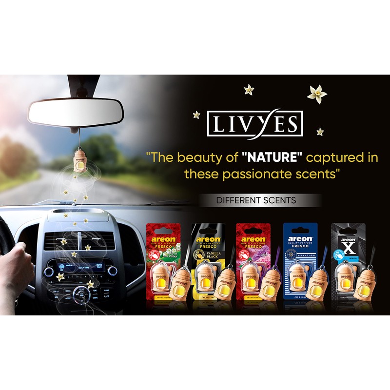 Areon FRESCO X, car scent. (3, Black_Cristal)