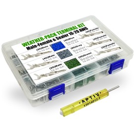 10-20 GA Weather-Pack 20 amps Terminals Male & Female and Sealer with Remove Tool Quick Disconnect QD Splice Kit