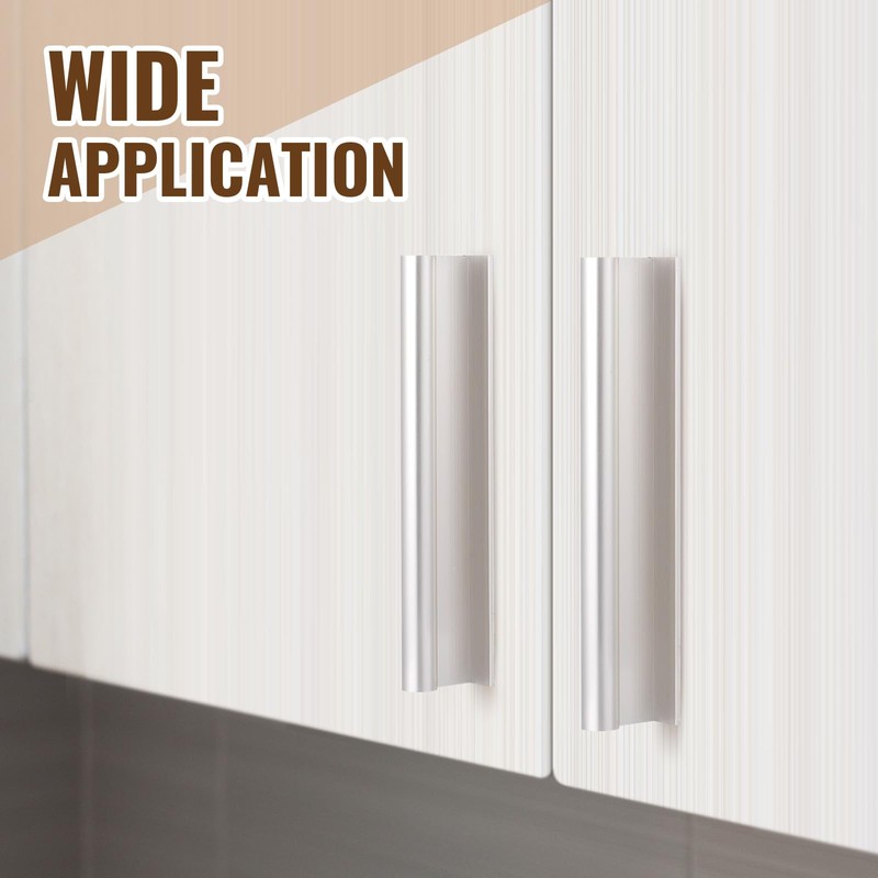 Yaocom 4 Pcs Self-Adhesive Edge Finger Pull Door Handle 4-3/4”