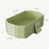 Collapsible Bathing Basin 29.5×17.7×9.8 in, Foldable Portable Tub with Drain
