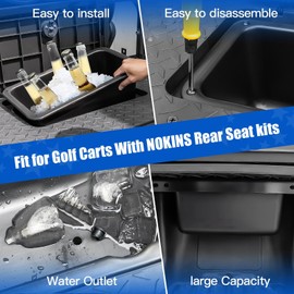 Only Applicable to NOKINS Golf Cart Rear Seat Kit Storage Cooler Box