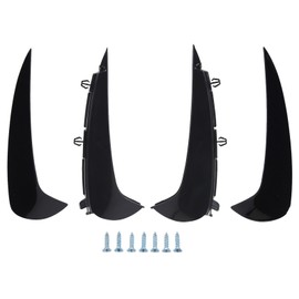 1 Pair Rear Bumper Spoiler Air Vent Cover Left Right Rear Side Splitter Air Vent Trim Replacement for Benz GLC‑Class X254 Line Glossy Black
