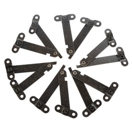 6 Pcs Folding Support Hinges,Mgoodoo Bronze Lid Hinge Display Bracket for Furniture Wooden Boxes Jewelry Case Chest Cabinet Cupboard 61mm*11mm