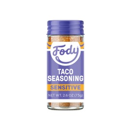 Fody Foods Taco Seasoning, 2.6 Oz, Garlic and Onion Free, Low FODMAP Certified, Gut & IBS Friendly, Vegan, Non-GMO, Gluten Free, Keto Friendly