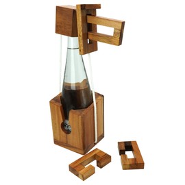 BSIRI Think for Bottle Puzzle Challenging Brain Teaser and Holder Game Functional Storage Ideal for Bottles Lover and Fun Gifts Hard Games
