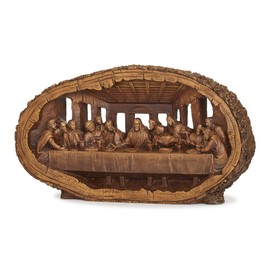 Joseph's Studio by Roman - Last Supper Figure, Carved Wood Look, Renaissance Collection, 14.5" W, Resin and Stone, Tabletop or Desk Display, Decorative, Durable, Long Lasting