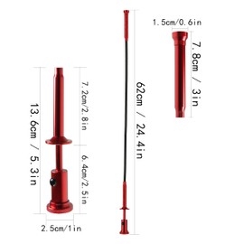 Enbar Claw Grabber Reacher Tool Trash Picker Flexible Pickup Tool for Garbage Litter Pick Home Sink Drain and Metal Small Items and Head with LED Lights、Magnet，Length 24.4 inches,Reacher Tool