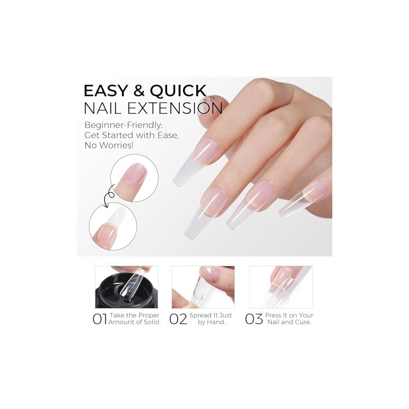 Solid Gel Constructor de Extensiones de Uñas Gel Kit de