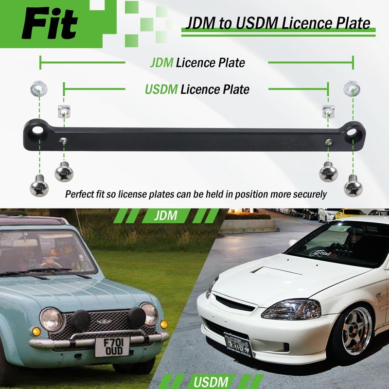 Upgraded Mini Truck License Plate Adapter Fit for JDM to