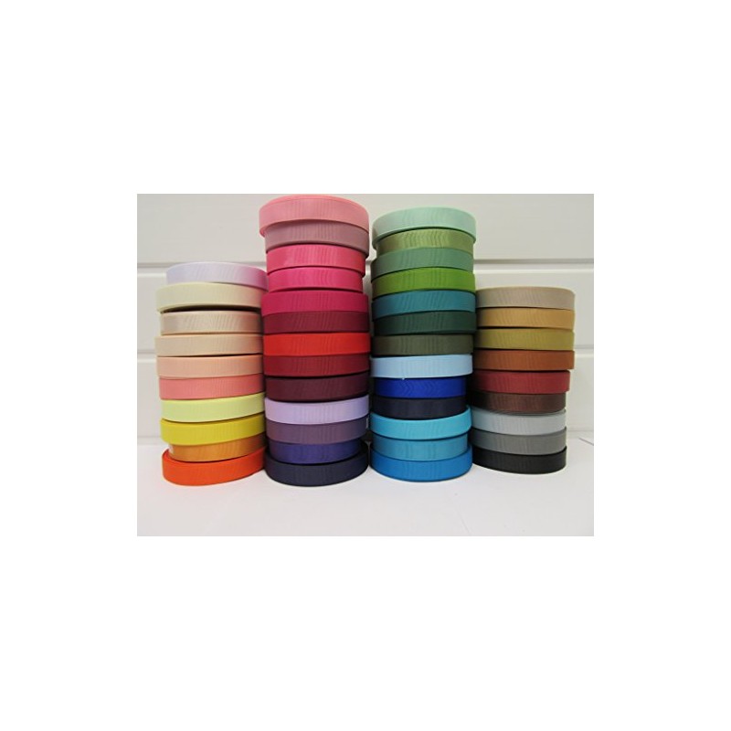 2 metres of 16mm Grosgrain Ribbed Ribbon Black Double Sided