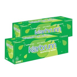 Klarbrunn Sparkling Water, Lime, 24 Pack