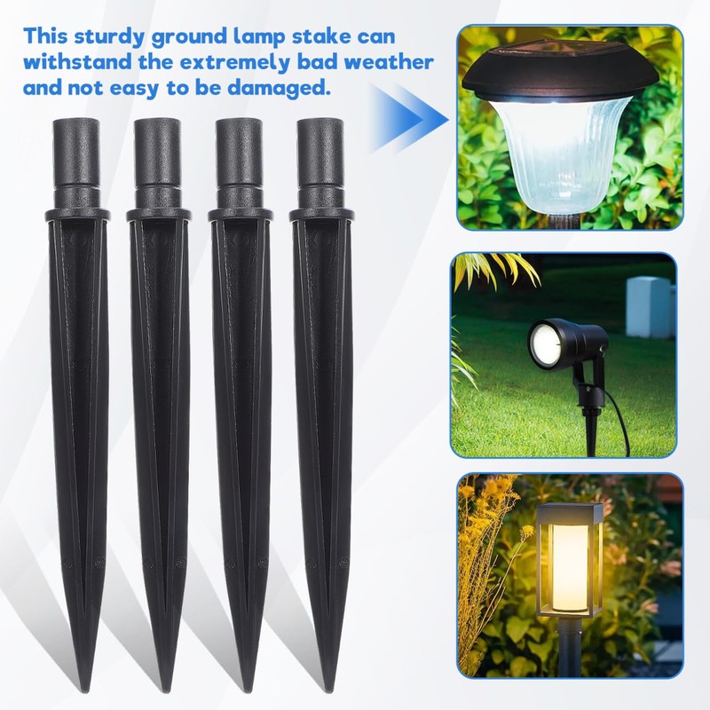 Angoily 25pcs Solar Light Stakes, 5.5X0.55inch Ground Spikes Light Replacement