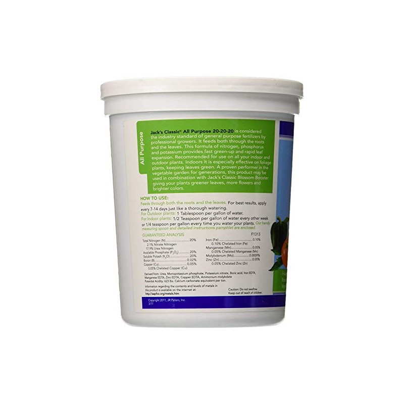 Jack's Classic All Purpose 20-20-20 Water Soluble Plant Food (1.5lbs)