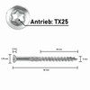 Terrace Screws 5 x 60 T-Inox 50 Pieces Hardened Stainless