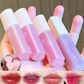 Pakivs 4 Colors Juicy Love Lip Gloss Set,Hydrating Heart Shape Jelly Liquid Lipstick,Bright Color Moisturizing Cute Lipgloss,Glossy,Highly Pigmented,Long-lasting Waterproof Glaze Natural Makeup