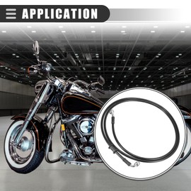 Motoforti Universal Brake Clutch Oil Hose, Brake Oil Line, 180cm 70.87", Stainless Steel, Black