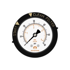 Roastove 2" Start and Clean Pool Filter Pressure Gauge, Pool Filter Pressure Gauge, Swimming Pool Gauge, 1/4"NPT Back Mount, Clean Filter Indicator, for Swimming Water Pump Spa Aquarium Pressure Test