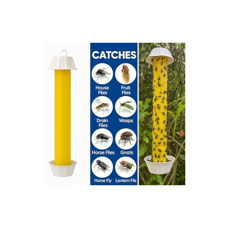 Fly Stick Sticky Fly Traps for Indoors and Outdoor Wasp