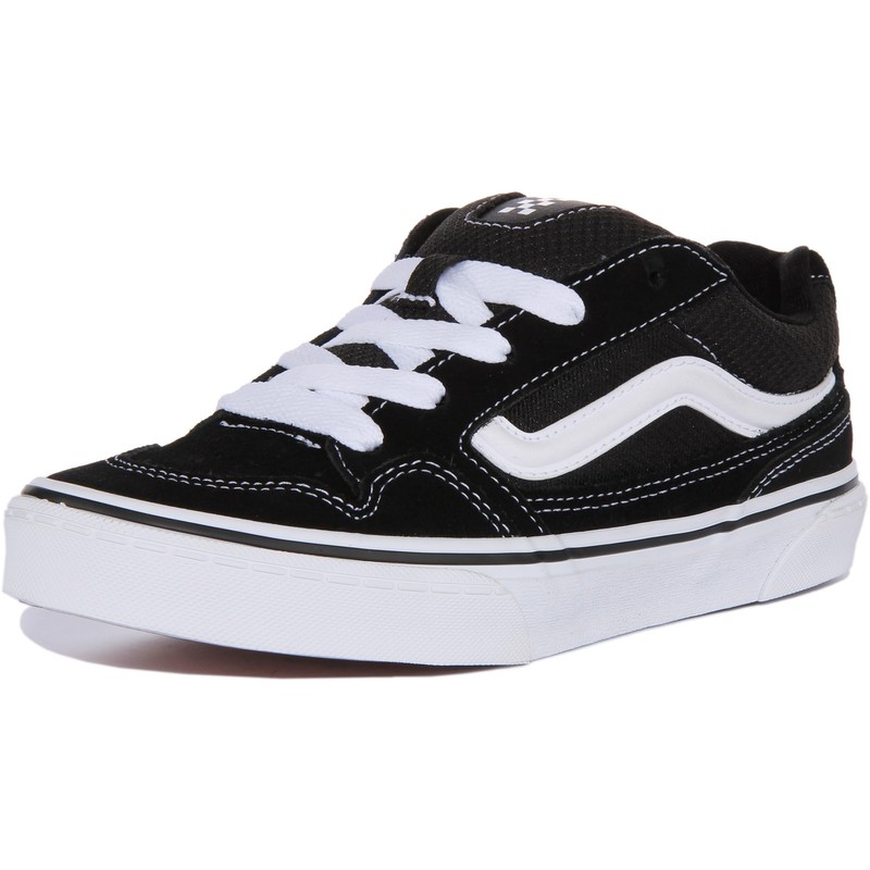 Vans Unisex Children's Caldrone Trainers, Suede Mesh Black White