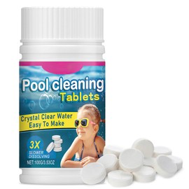 100PCS Multifunctional Chlorine Tablets for Swimming Pools, Hot Tubs & Spas - Cleaning Tablets for Inflatable Spas & Pool Maintenance