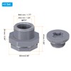 PATIKIL PVC Bulkhead Fitting with Plug NPT1", 4 Pack Bulkhead