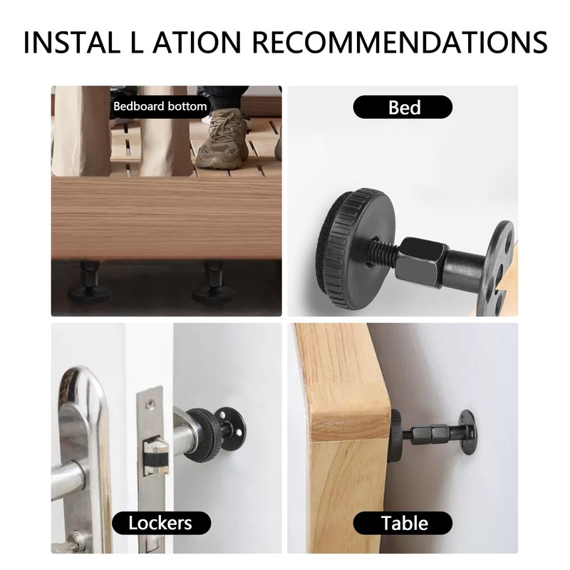 YAODHAOD Bed Spacer Wall Anti-Shake Tool, Headboard Stopper, Thread Bed