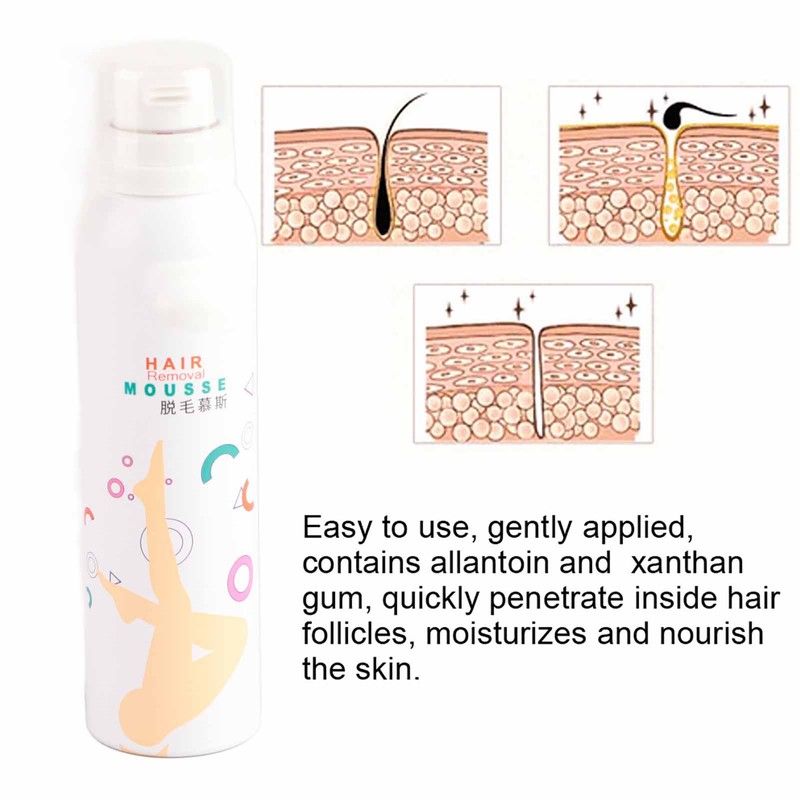 130ml Smooth Painless Hair Removal Foaming Cream Depilatory Spray for