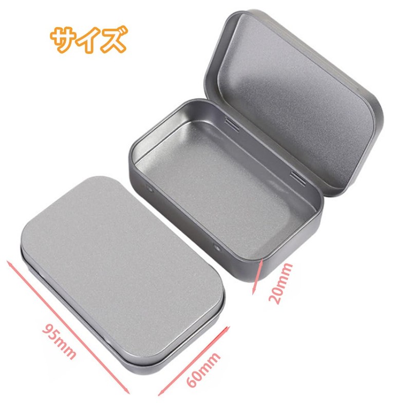 CHENLONB Tin Can Mini Box, Metal Storage Case, Small Storage