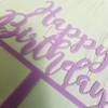 Decoración para tarta de cumpleaños con texto en inglés «Happy