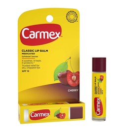Carmex Bálsamo labial hidratante Click-Stick SPF 15 Cherry 0.15 oz (paquete de 3)
