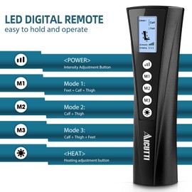 Air Compression Leg & Foot Massager with Heat – Relief for Circulation, Fatigue & Tension – Relaxing Gifts for Dad, Mom, Men & Women – Ideal for Father’s Day, Mother’s Day, Christmas & Birthdays